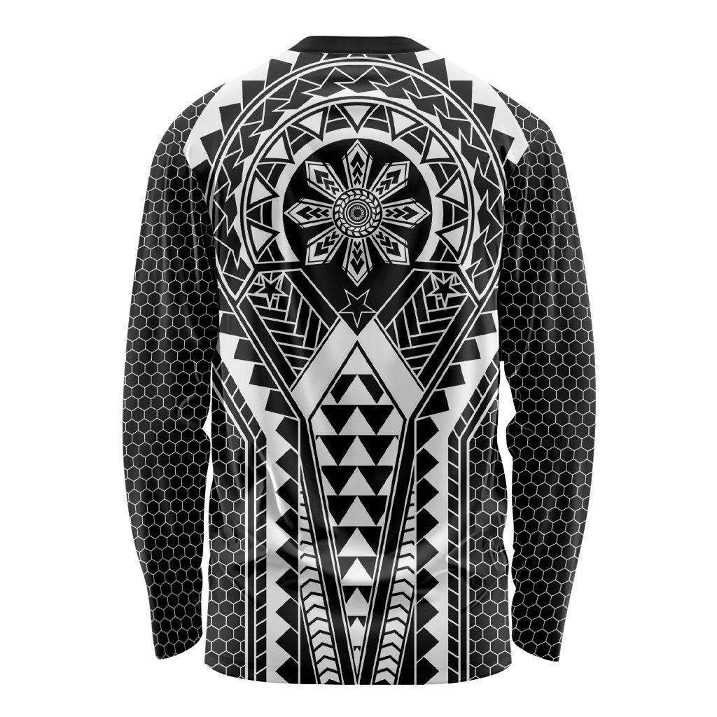 Philippines Batok Tribal Inspired Tattoo Black Long Sleeve Shirt LT05 - Polynesian Pride