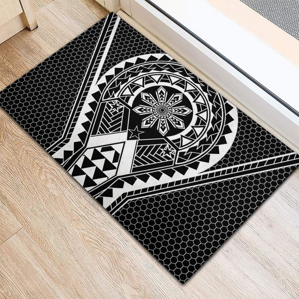Philippines Batok Tribal Inspired Tattoo Black Rubber Doormat LT05 - Polynesian Pride