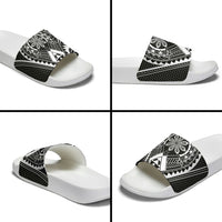 Philippines Batok Tribal Inspired Tattoo Black Slide Sandals LT05 - Polynesian Pride