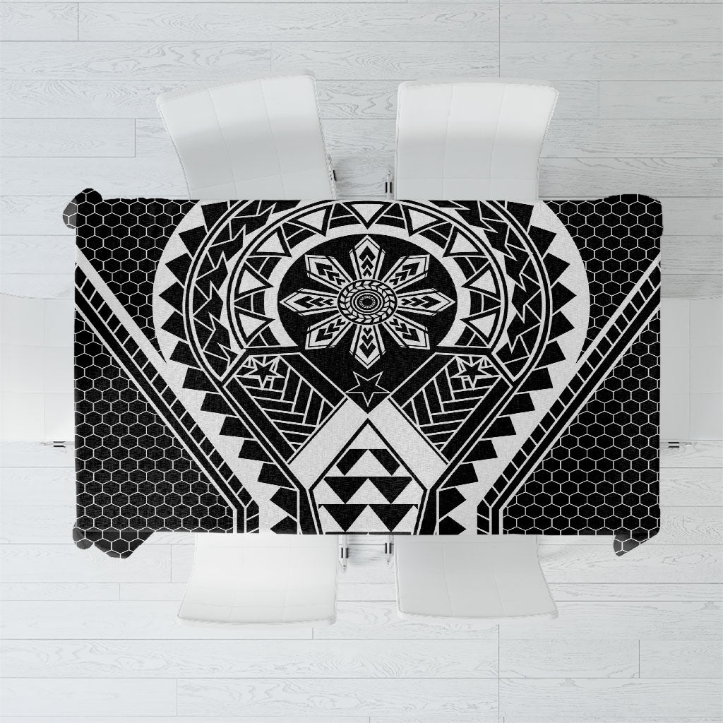 Philippines Batok Tribal Inspired Tattoo Black Tablecloth LT05 Black - Polynesian Pride