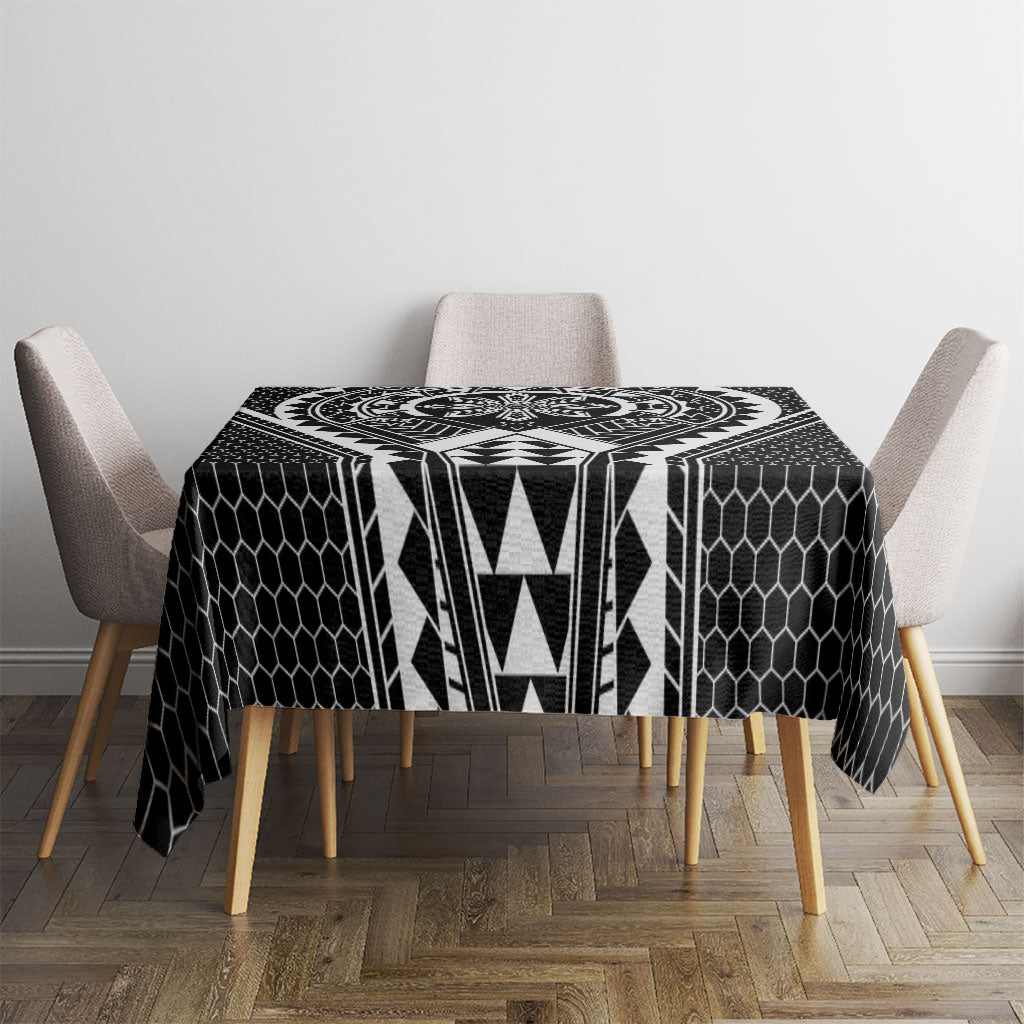 Philippines Batok Tribal Inspired Tattoo Black Tablecloth LT05 - Polynesian Pride