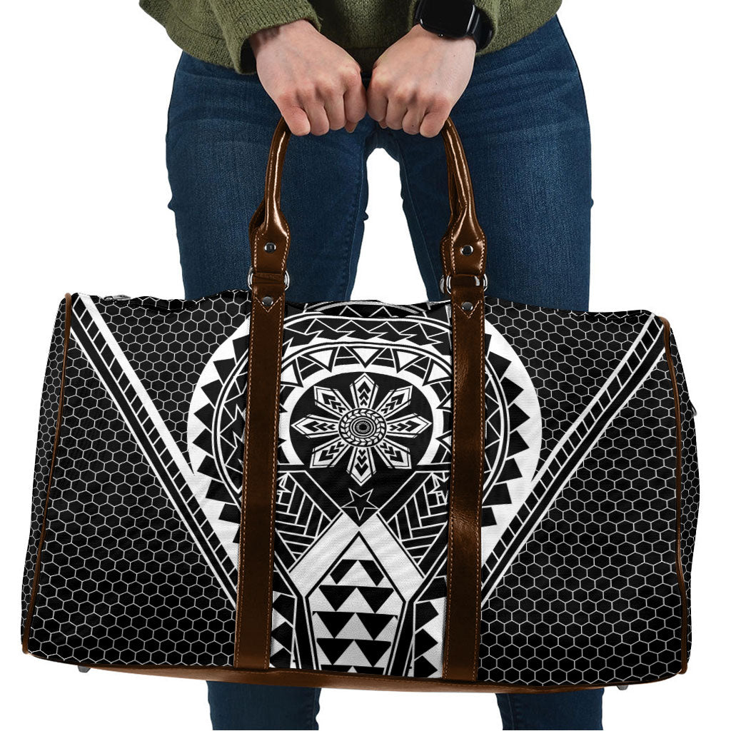 Philippines Batok Tribal Inspired Tattoo Black Travel Bag LT05 Black - Polynesian Pride