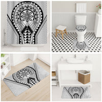 Philippines Batok Tribal Inspired Tattoo White Bathroom Set LT05 - Polynesian Pride