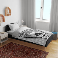 Philippines Batok Tribal Inspired Tattoo White Bedding Set LT05 - Polynesian Pride
