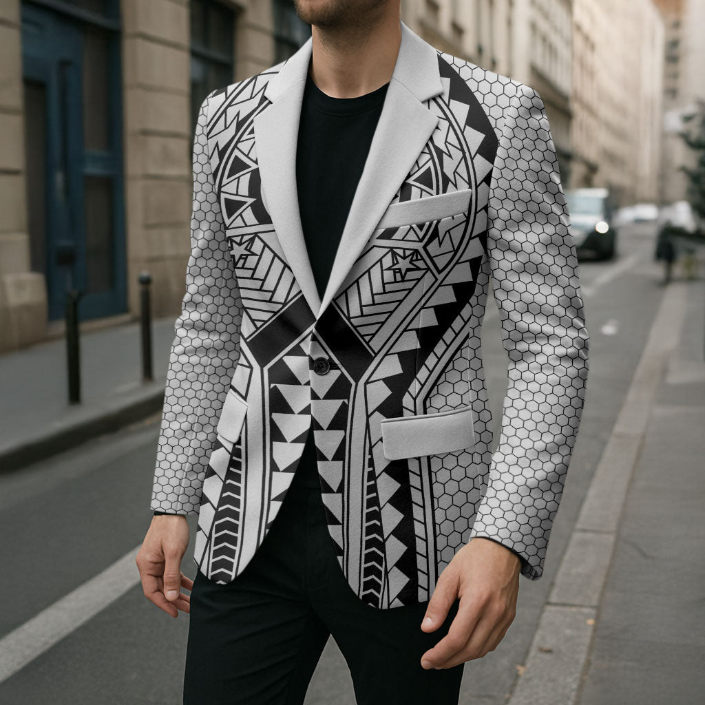 Philippines Batok Tribal Inspired Tattoo White Blazer LT05 - Polynesian Pride