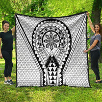 Philippines Batok Tribal Inspired Tattoo White Quilt LT05 - Polynesian Pride