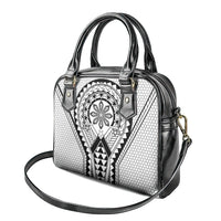 Philippines Batok Tribal Inspired Tattoo White Shoulder Handbag LT05 - Polynesian Pride