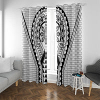 Philippines Batok Tribal Inspired Tattoo White Window Curtain LT05 With Grommets White - Polynesian Pride