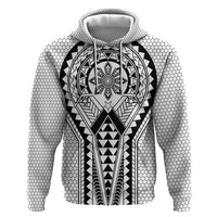 Philippines Batok Tribal Inspired Tattoo White Zip Hoodie LT05 Pullover Hoodie White - Polynesian Pride