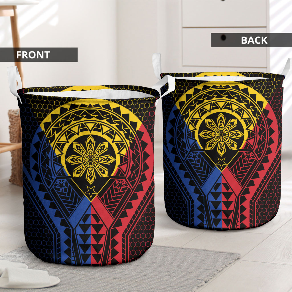 Philippines Batok Tribal Inspired Tattoo Laundry Basket LT05 - Polynesian Pride