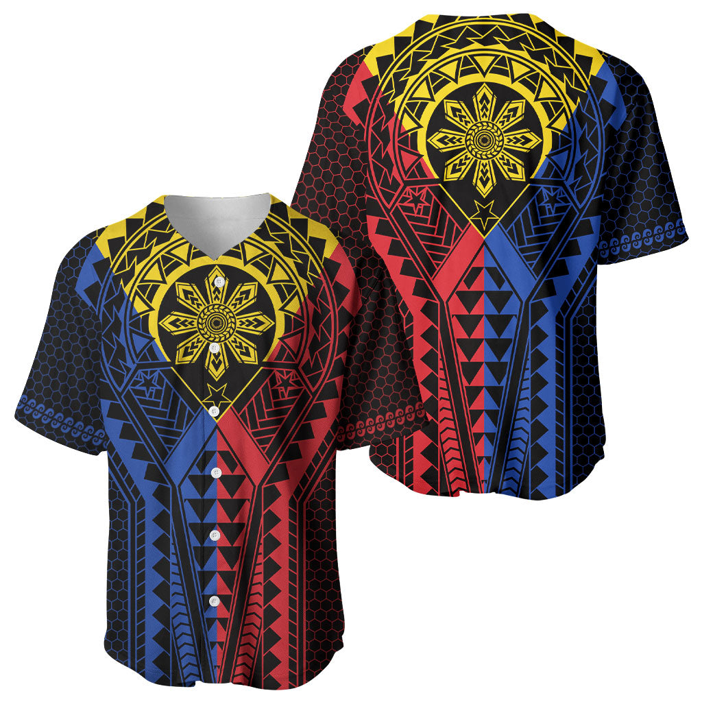 Philippines Batok Tribal Inspired Tattoo Baseball Jersey LT05 - Polynesian Pride