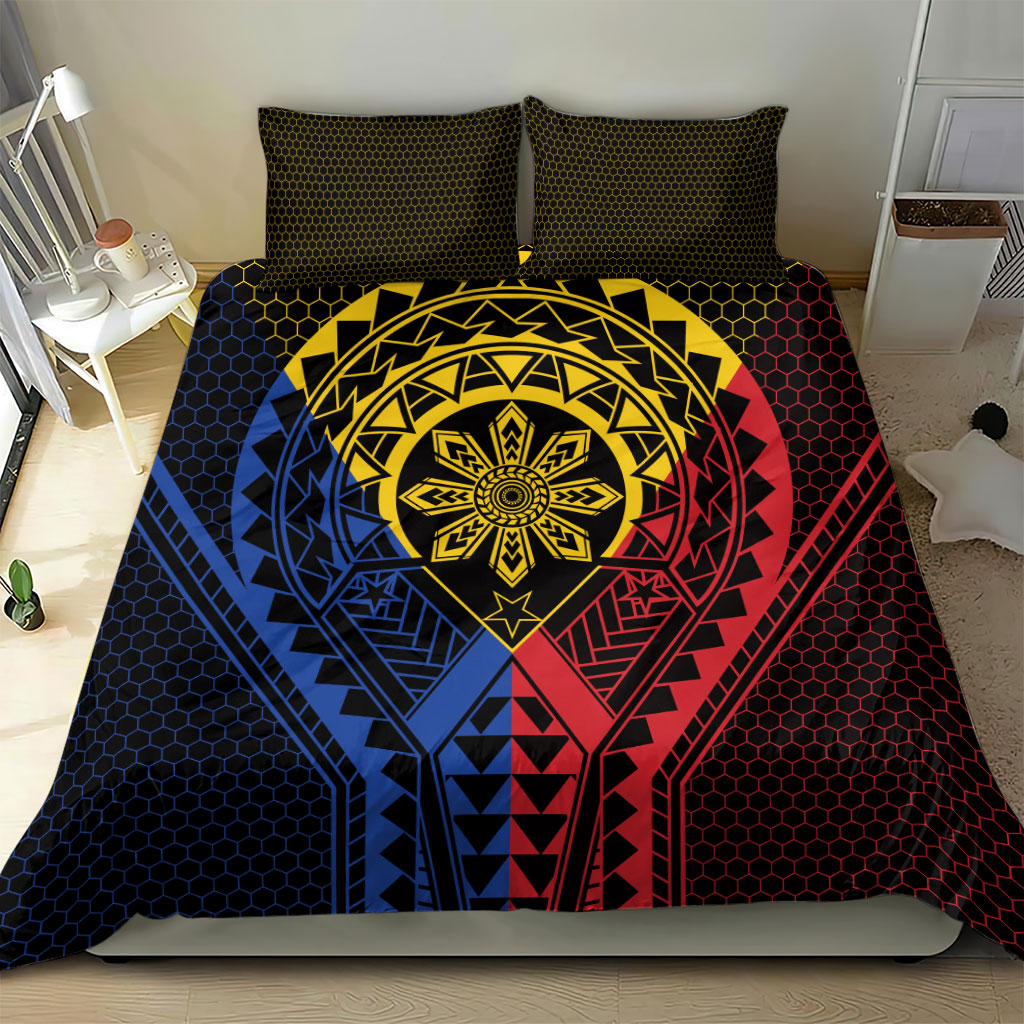 Philippines Batok Tribal Inspired Tattoo Bedding Set LT05 - Polynesian Pride