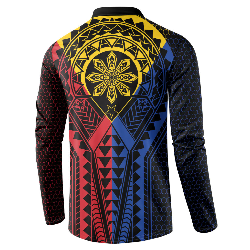 Philippines Batok Tribal Inspired Tattoo Button Sweatshirt LT05 - Polynesian Pride
