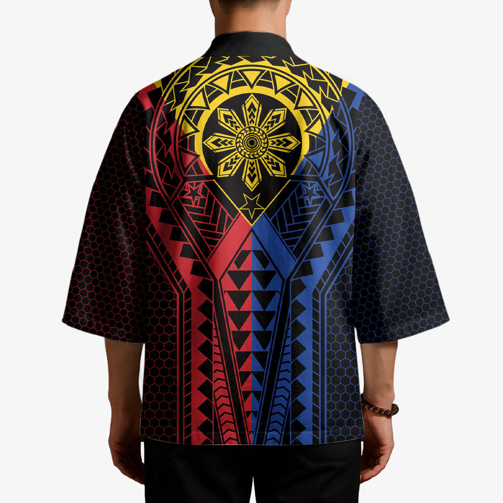 Philippines Batok Tribal Inspired Tattoo Kimono LT05 - Polynesian Pride