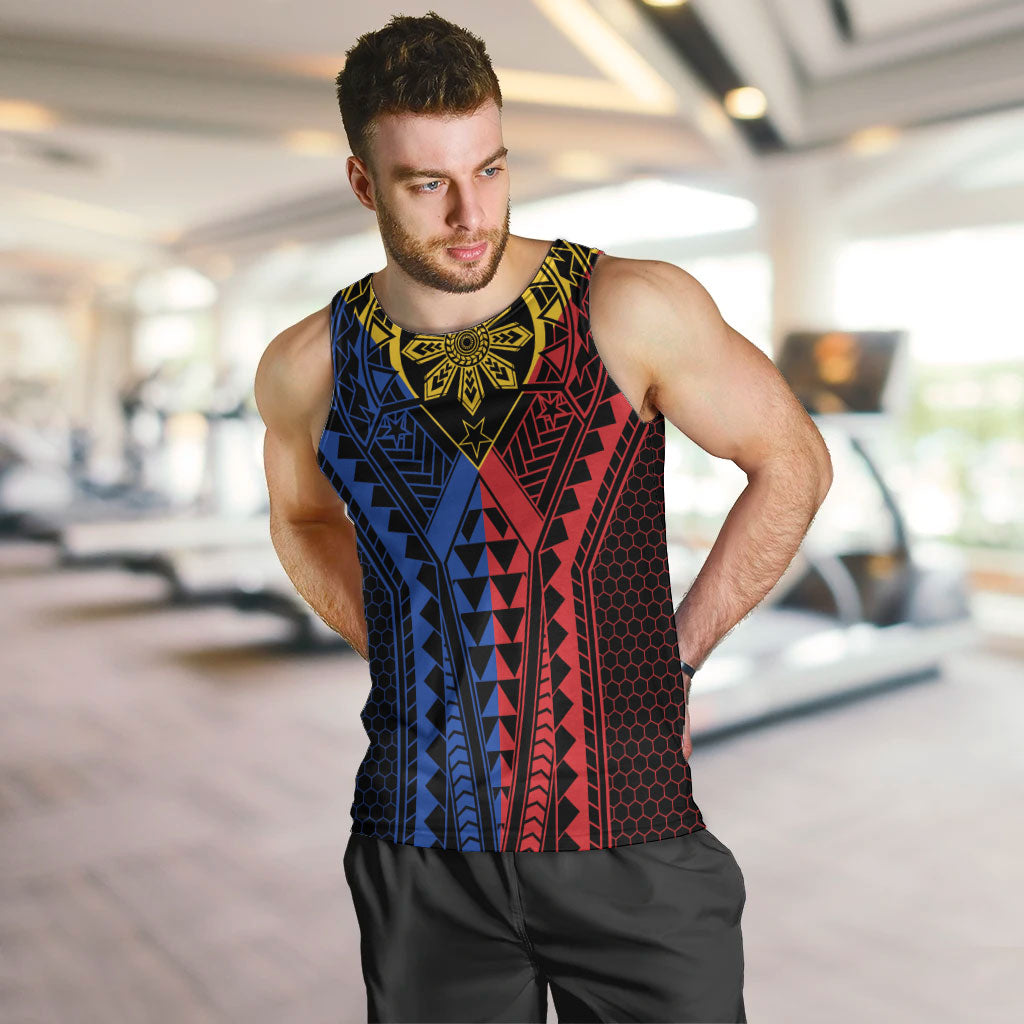 Philippines Batok Tribal Inspired Tattoo Men Tank Top LT05 Multicolor - Polynesian Pride