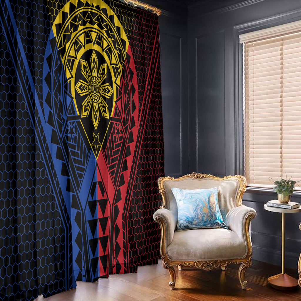 Philippines Batok Tribal Inspired Tattoo Window Curtain LT05 - Polynesian Pride
