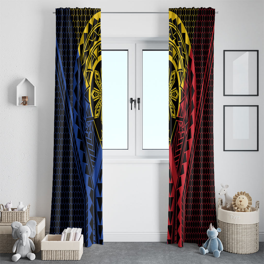 Philippines Batok Tribal Inspired Tattoo Window Curtain LT05 - Polynesian Pride
