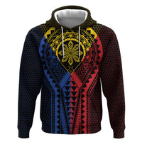Philippines Batok Tribal Inspired Tattoo Zip Hoodie LT05 Pullover Hoodie Multicolor - Polynesian Pride