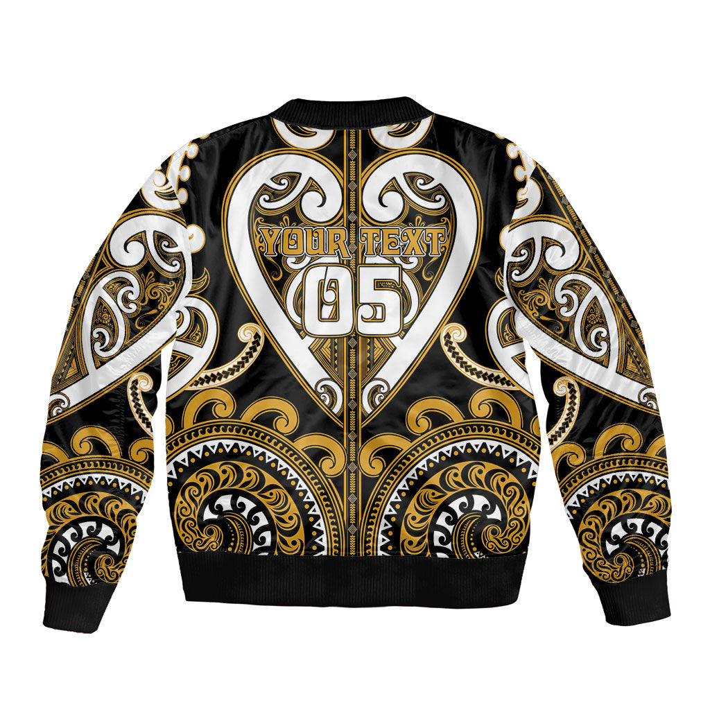 Custom Aotearoa Ngai Te Rangi Bomber Jacket Maori Tribal Pattern LT05 - Polynesian Pride