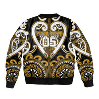 Custom Aotearoa Ngai Te Rangi Bomber Jacket Maori Tribal Pattern LT05 - Polynesian Pride