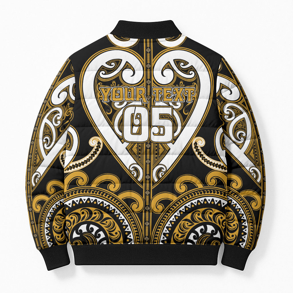 Custom Aotearoa Ngai Te Rangi Bomber Puffer Jacket Maori Tribal Pattern LT05 - Polynesian Pride