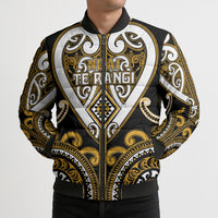 Custom Aotearoa Ngai Te Rangi Bomber Puffer Jacket Maori Tribal Pattern LT05 - Polynesian Pride