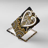 Aotearoa Ngai Te Rangi Canvas Wall Art Maori Tribal Pattern LT05 With Frame Gold - Polynesian Pride