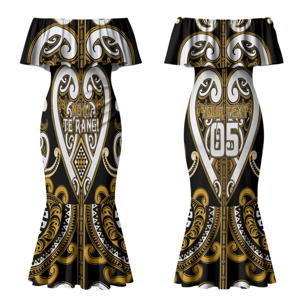 Custom Aotearoa Ngai Te Rangi Couples Matching Mermaid Dress and Hawaiian Shirt Maori Tribal Pattern LT05 - Polynesian Pride