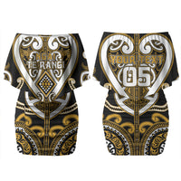 Custom Aotearoa Ngai Te Rangi Couples Matching Off Shoulder Short Dress and Hawaiian Shirt Maori Tribal Pattern LT05 - Polynesian Pride