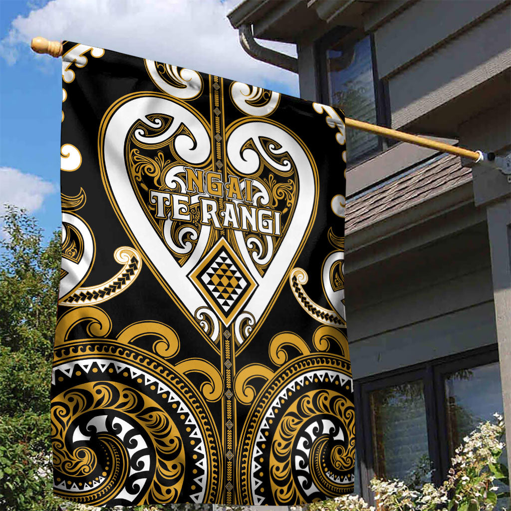 Aotearoa Ngai Te Rangi Garden Flag Maori Tribal Pattern LT05 - Polynesian Pride