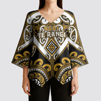 Custom Aotearoa Ngai Te Rangi Kimono Sleeve Blouse Maori Tribal Pattern LT05 - Polynesian Pride