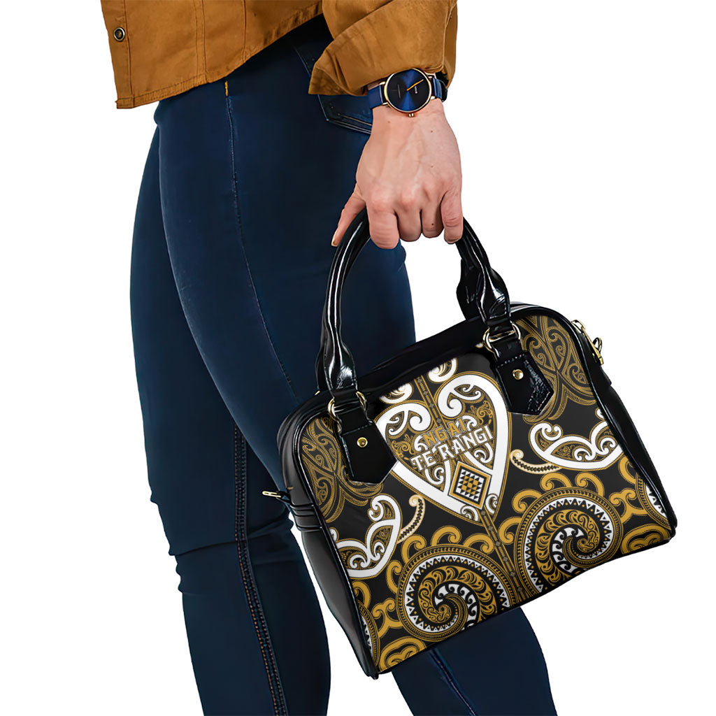 Aotearoa Ngai Te Rangi Shoulder Handbag Maori Tribal Pattern LT05 - Polynesian Pride
