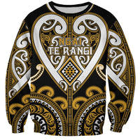 Custom Aotearoa Ngai Te Rangi Sweatshirt Maori Tribal Pattern LT05 Unisex Gold - Polynesian Pride