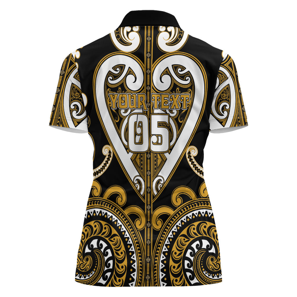 Custom Aotearoa Ngai Te Rangi Women Polo Shirt Maori Tribal Pattern LT05 - Polynesian Pride