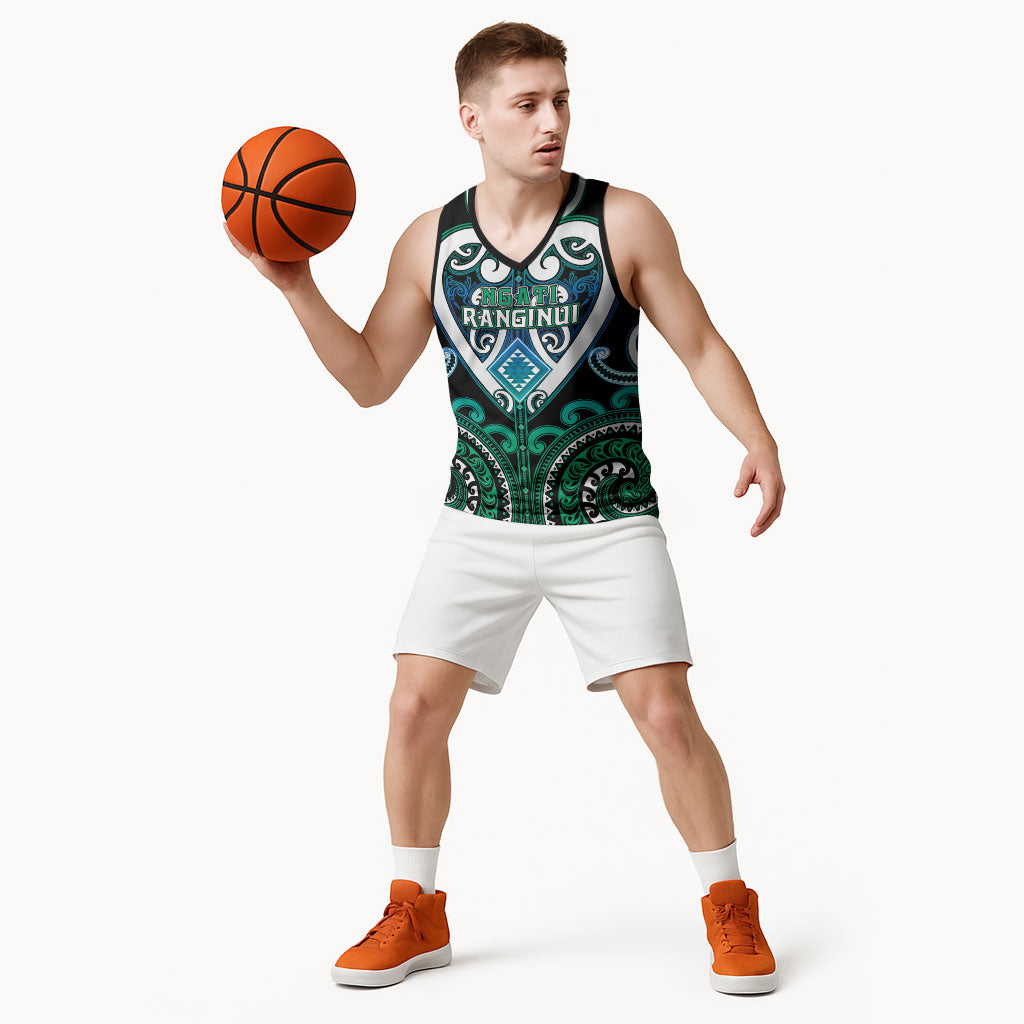 Custom Aotearoa Ngati Ranginui Basketball Jersey Maori Tribal Pattern LT05 - Polynesian Pride