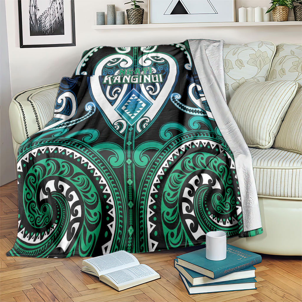 Aotearoa Ngati Ranginui Blanket Maori Tribal Pattern LT05 Cyan - Polynesian Pride