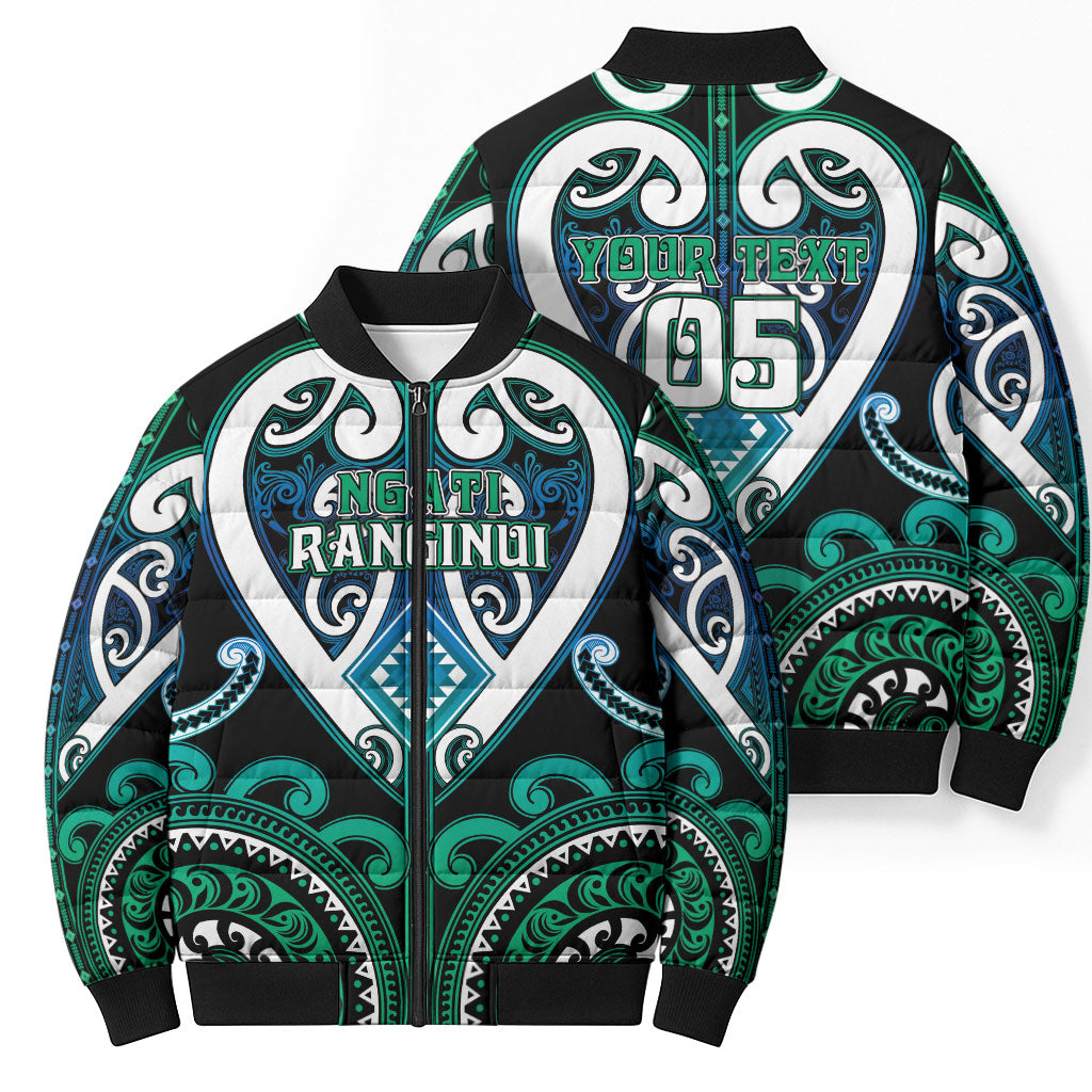 Custom Aotearoa Ngati Ranginui Bomber Puffer Jacket Maori Tribal Pattern LT05 - Polynesian Pride