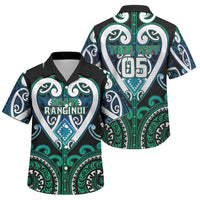 Custom Aotearoa Ngati Ranginui Family Matching Puletasi and Hawaiian Shirt Maori Tribal Pattern LT05 Son's Shirt Cyan - Polynesian Pride
