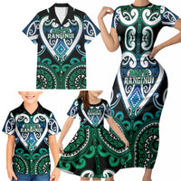 Custom Aotearoa Ngati Ranginui Family Matching Short Sleeve Bodycon Dress and Hawaiian Shirt Maori Tribal Pattern LT05 - Polynesian Pride