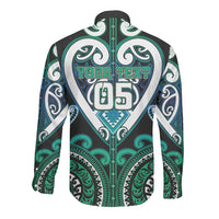 Custom Aotearoa Ngati Ranginui Long Sleeve Button Shirt Maori Tribal Pattern LT05 - Polynesian Pride