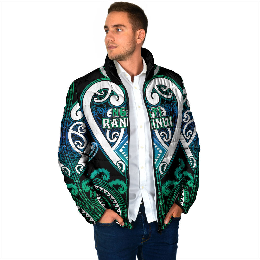 Custom Aotearoa Ngati Ranginui Padded Jacket Maori Tribal Pattern LT05 - Polynesian Pride