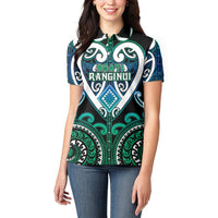Custom Aotearoa Ngati Ranginui Women Polo Shirt Maori Tribal Pattern LT05 - Polynesian Pride