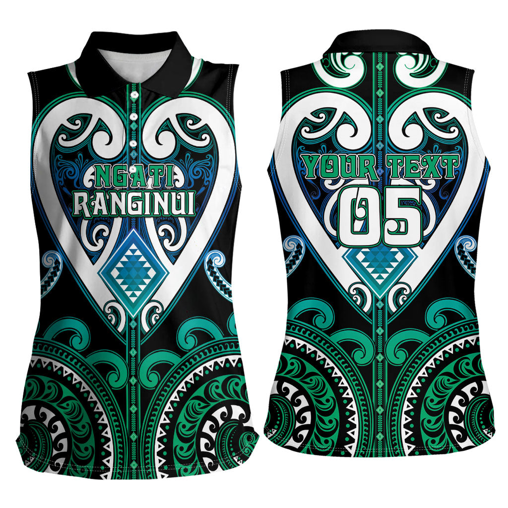 Custom Aotearoa Ngati Ranginui Women Sleeveless Polo Shirt Maori Tribal Pattern LT05 - Polynesian Pride