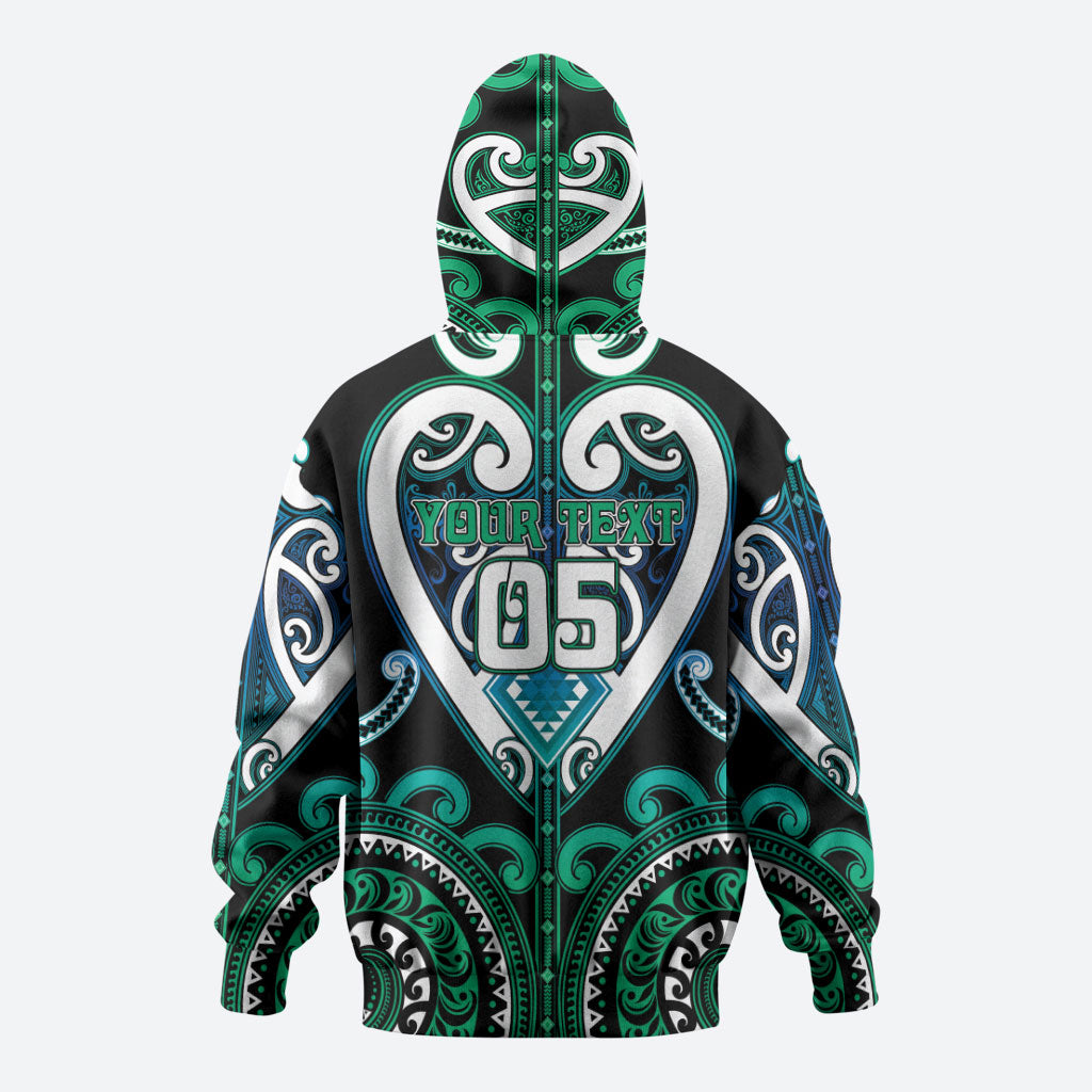 Custom Aotearoa Ngati Ranginui Zip Hoodie Maori Tribal Pattern LT05 - Polynesian Pride