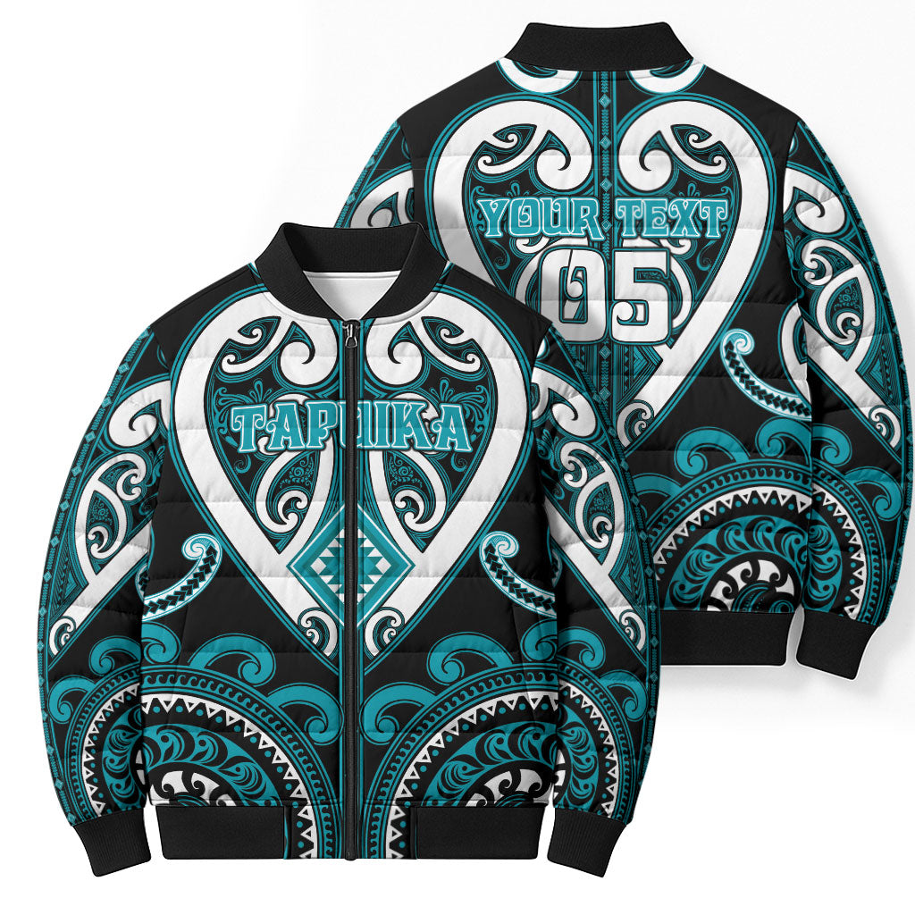 Custom Aotearoa Tapuika Bomber Puffer Jacket Maori Tribal Pattern LT05 - Polynesian Pride