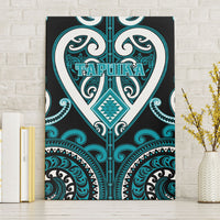 Aotearoa Tapuika Canvas Wall Art Maori Tribal Pattern LT05 Without Frame Teal - Polynesian Pride