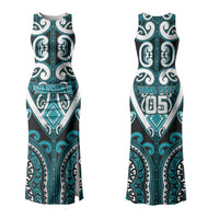 Custom Aotearoa Tapuika Couples Matching Tank Maxi Dress and Long Sleeve Button Shirt Maori Tribal Pattern LT05 - Polynesian Pride