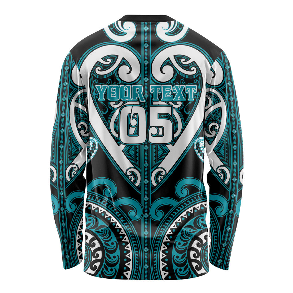 Custom Aotearoa Tapuika Long Sleeve Shirt Maori Tribal Pattern LT05 - Polynesian Pride