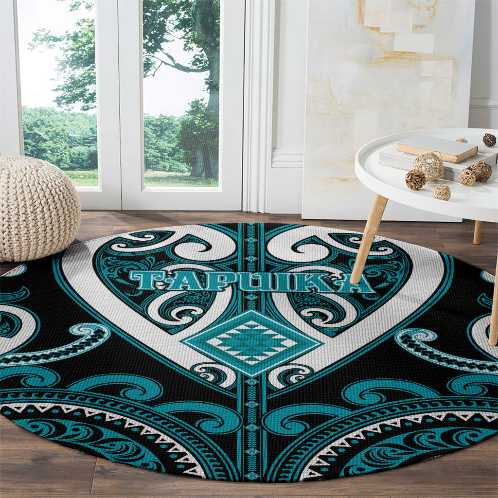 Aotearoa Tapuika Round Carpet Maori Tribal Pattern LT05 - Polynesian Pride