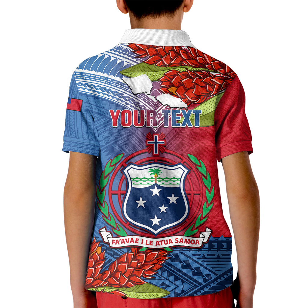Personalized Samoa Kid Polo Shirt Teuila Torch Ginger Mix Polynesian Tribal LT05 - Polynesian Pride
